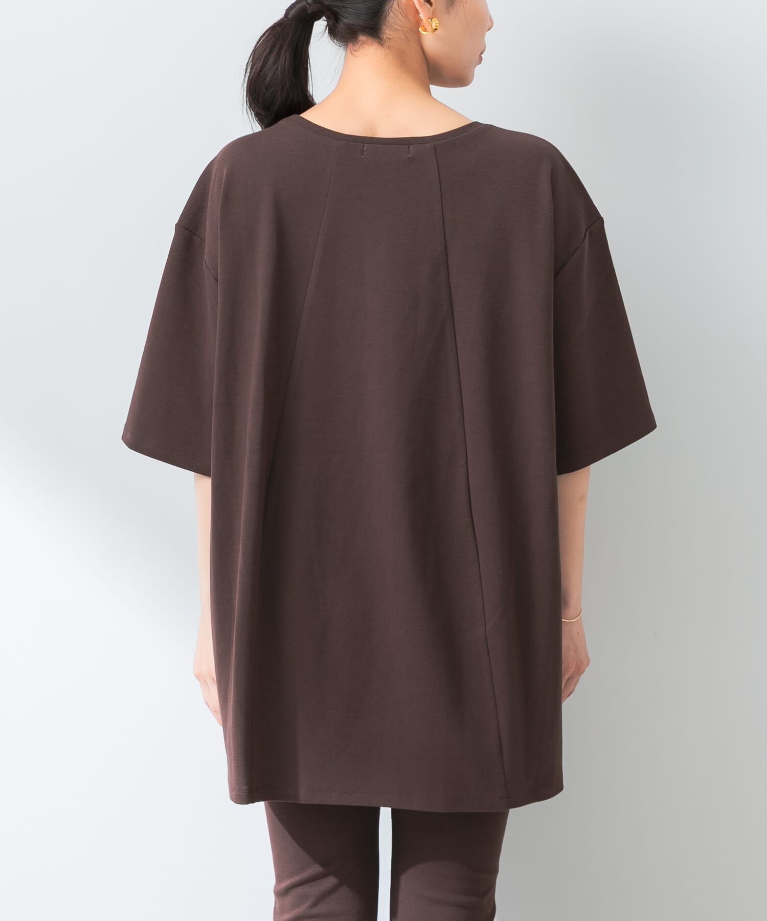 URBAN RESEARCH ROSSO「『UR TECH ひやサラクール』F by ROSSO　コクーンフレアチュニックTシャツ」|Tシャツ・カットソー|