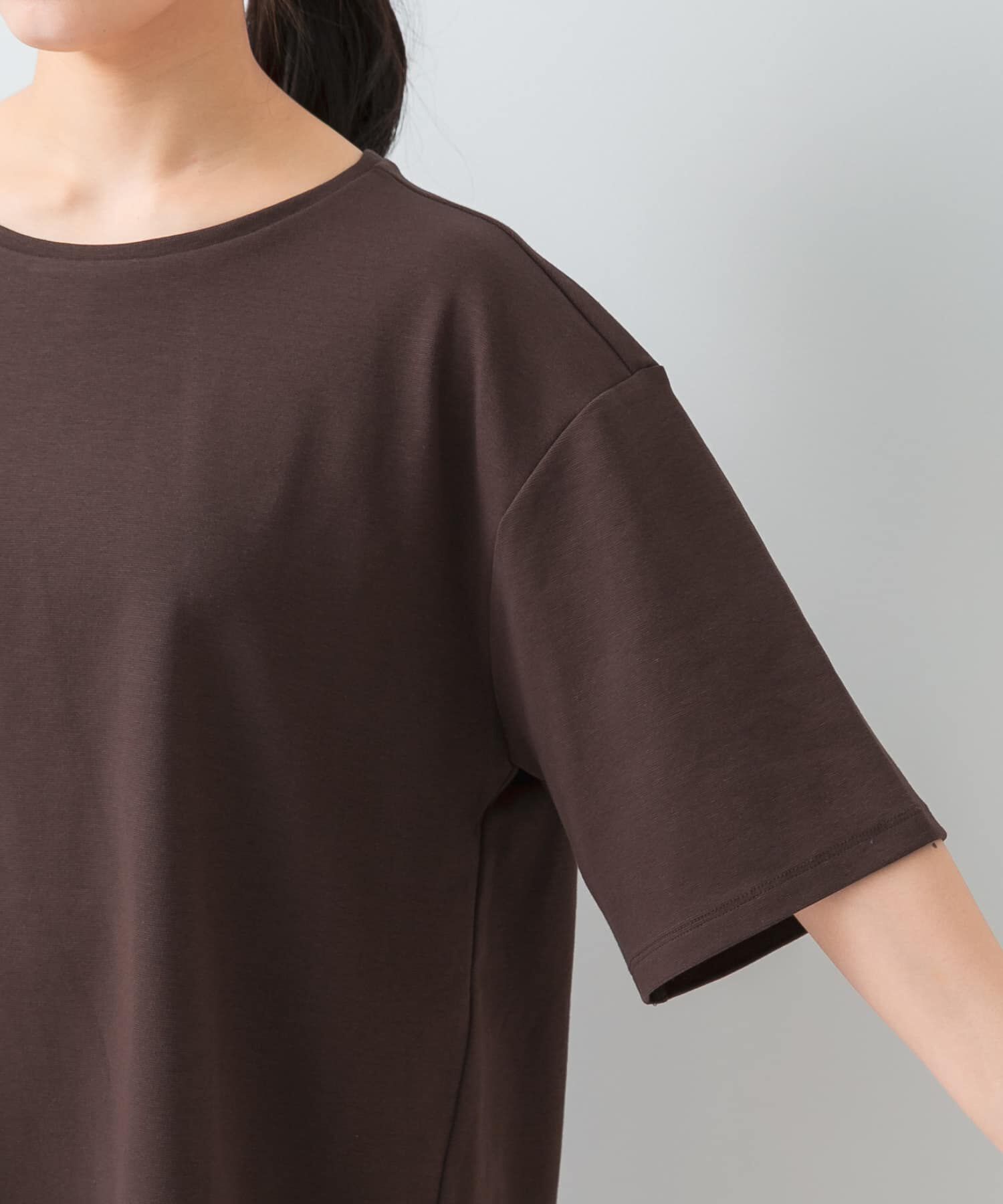 URBAN RESEARCH ROSSO「『UR TECH ひやサラクール』F by ROSSO　コクーンフレアチュニックTシャツ」|Tシャツ・カットソー|