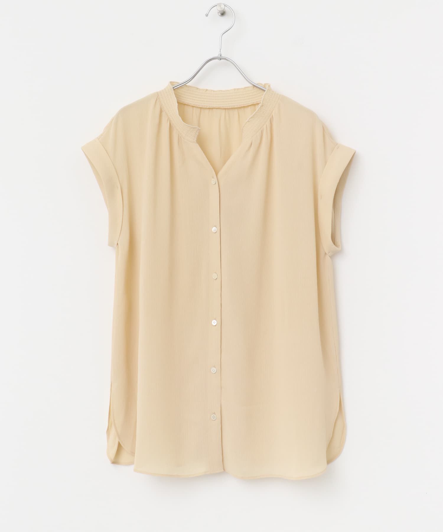 URBAN RESEARCH ROSSO「『WEB限定』シャーリングスキッパーブラウス」|シャツ・ブラウス|