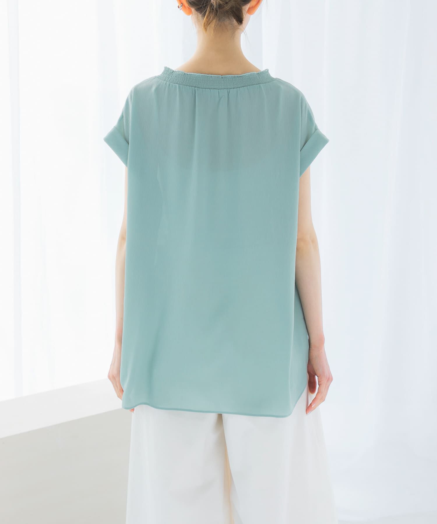 URBAN RESEARCH ROSSO「『WEB限定』シャーリングスキッパーブラウス」|シャツ・ブラウス|