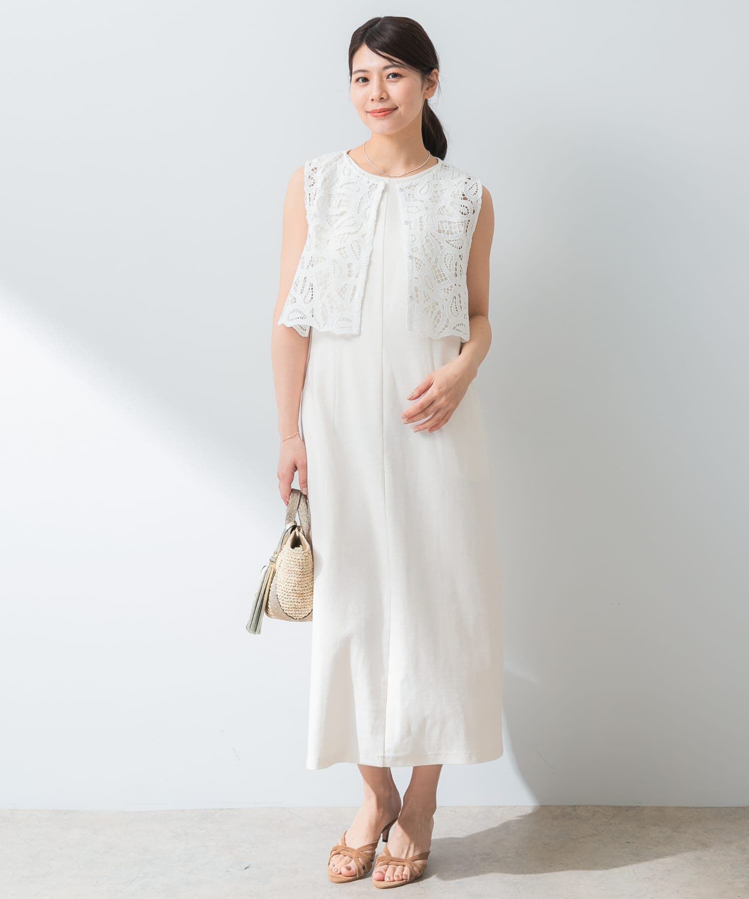 URBAN RESEARCH ROSSO「『UR TECH ひやサラクール』F by ROSSO　アメスリコクーンワンピース」|ワンピース|