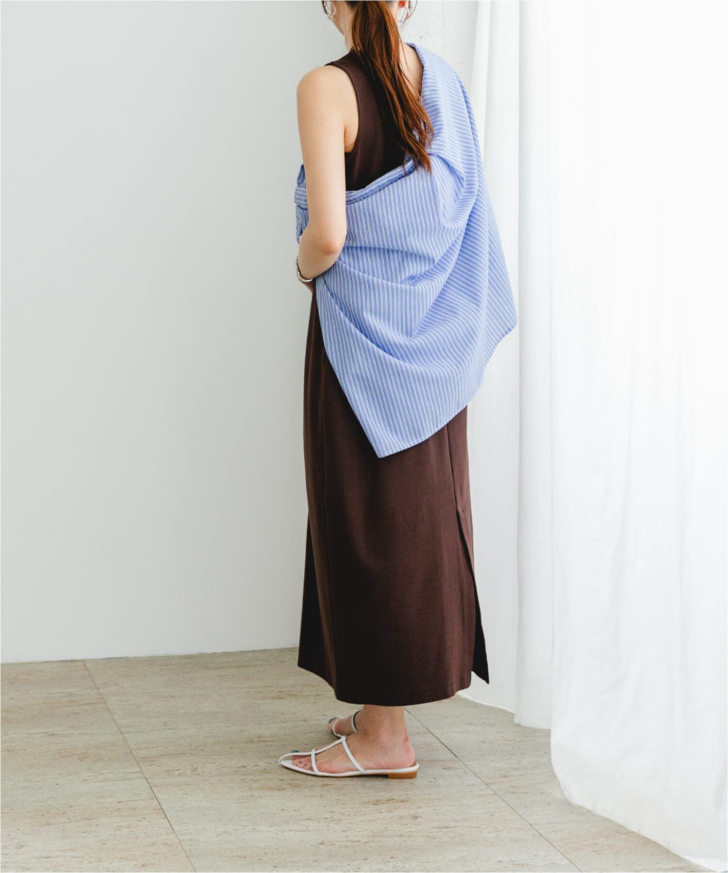 URBAN RESEARCH ROSSO「『UR TECH ひやサラクール』F by ROSSO　アメスリコクーンワンピース」|ワンピース|