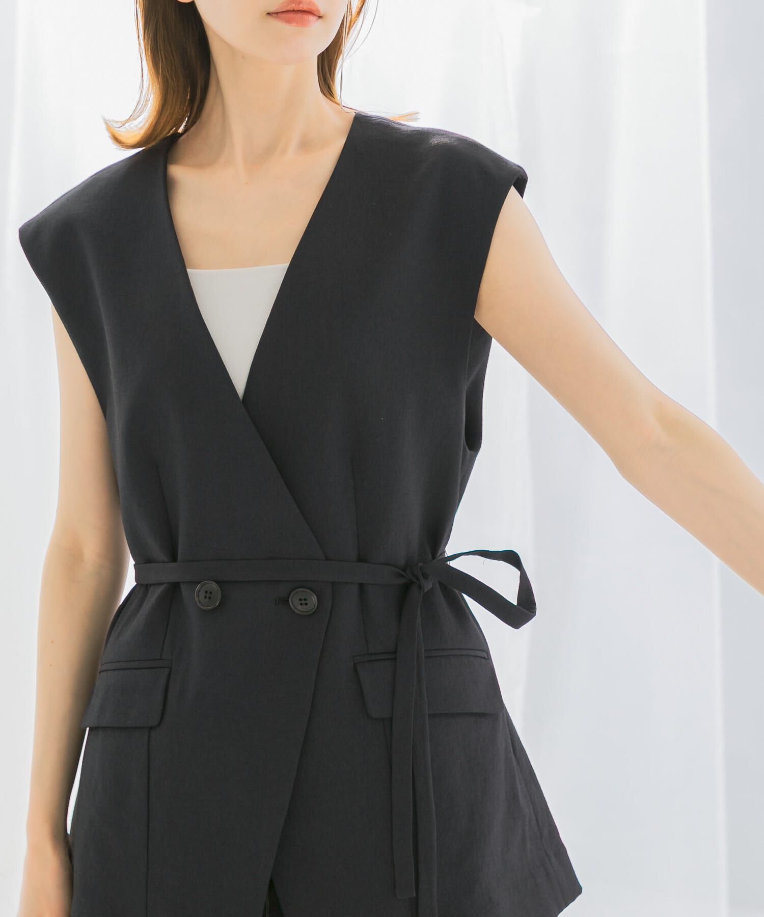 URBAN RESEARCH ROSSO「接触冷感リネン混ジレ」|ベスト・ジレ|