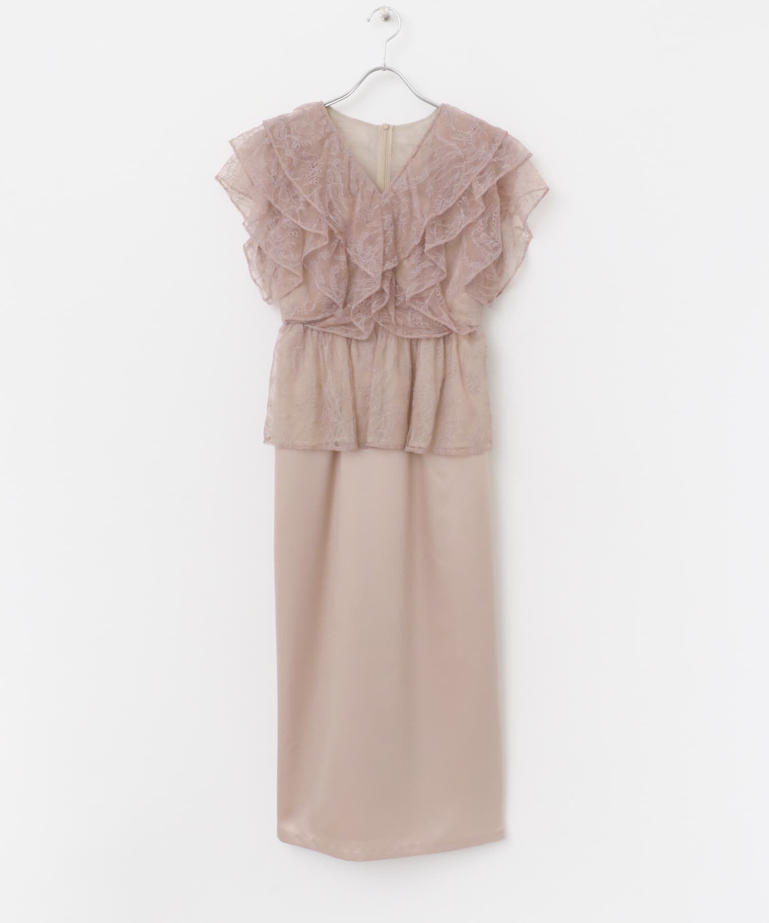 URBAN RESEARCH ROSSO「kaene　レースフリルドッキングドレス」|ワンピース|