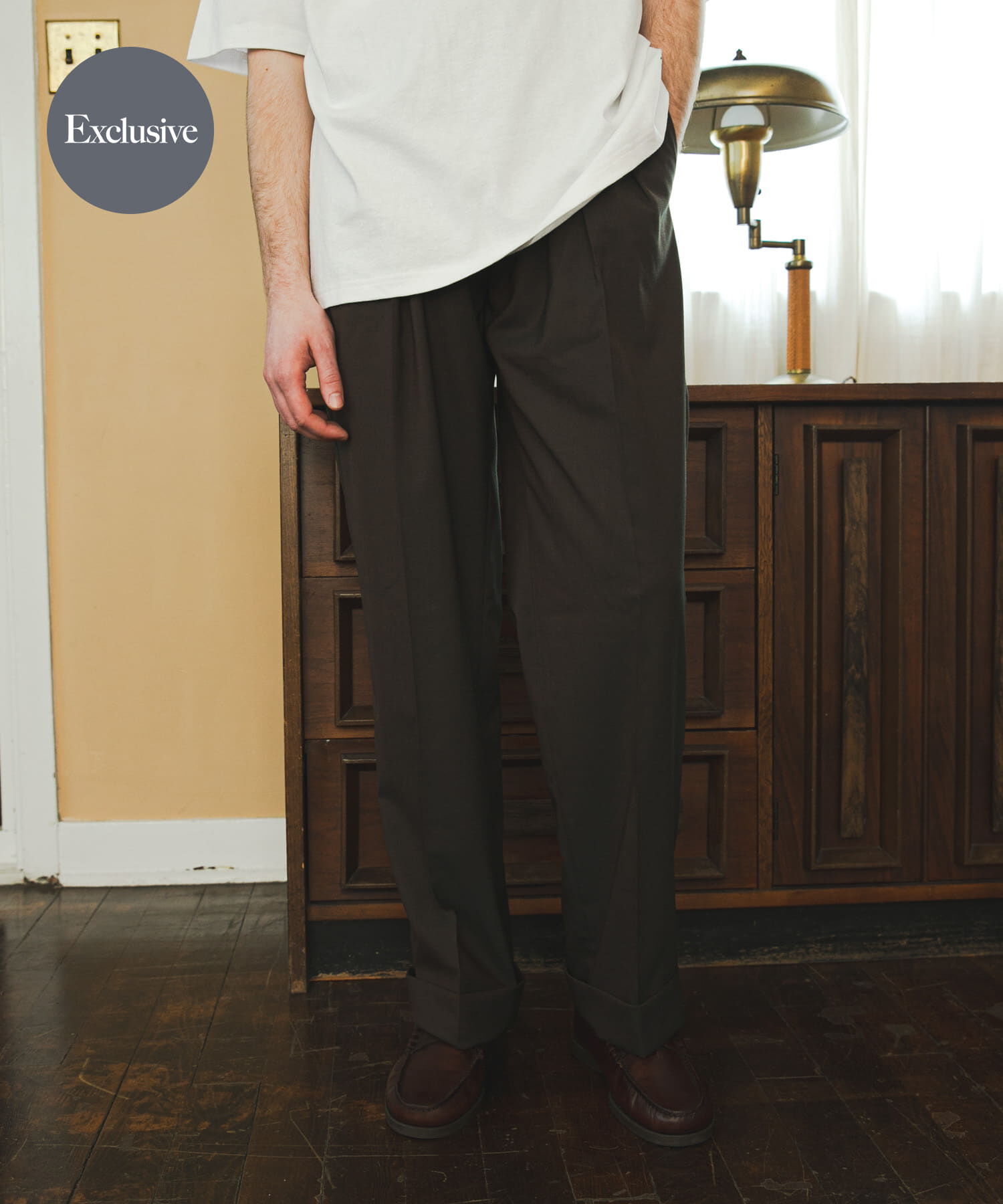 URBAN RESEARCH「『別注』BROOKS BROTHERS&times;UR　TWO INTUCK TROUSERS」|その他|ブラウン