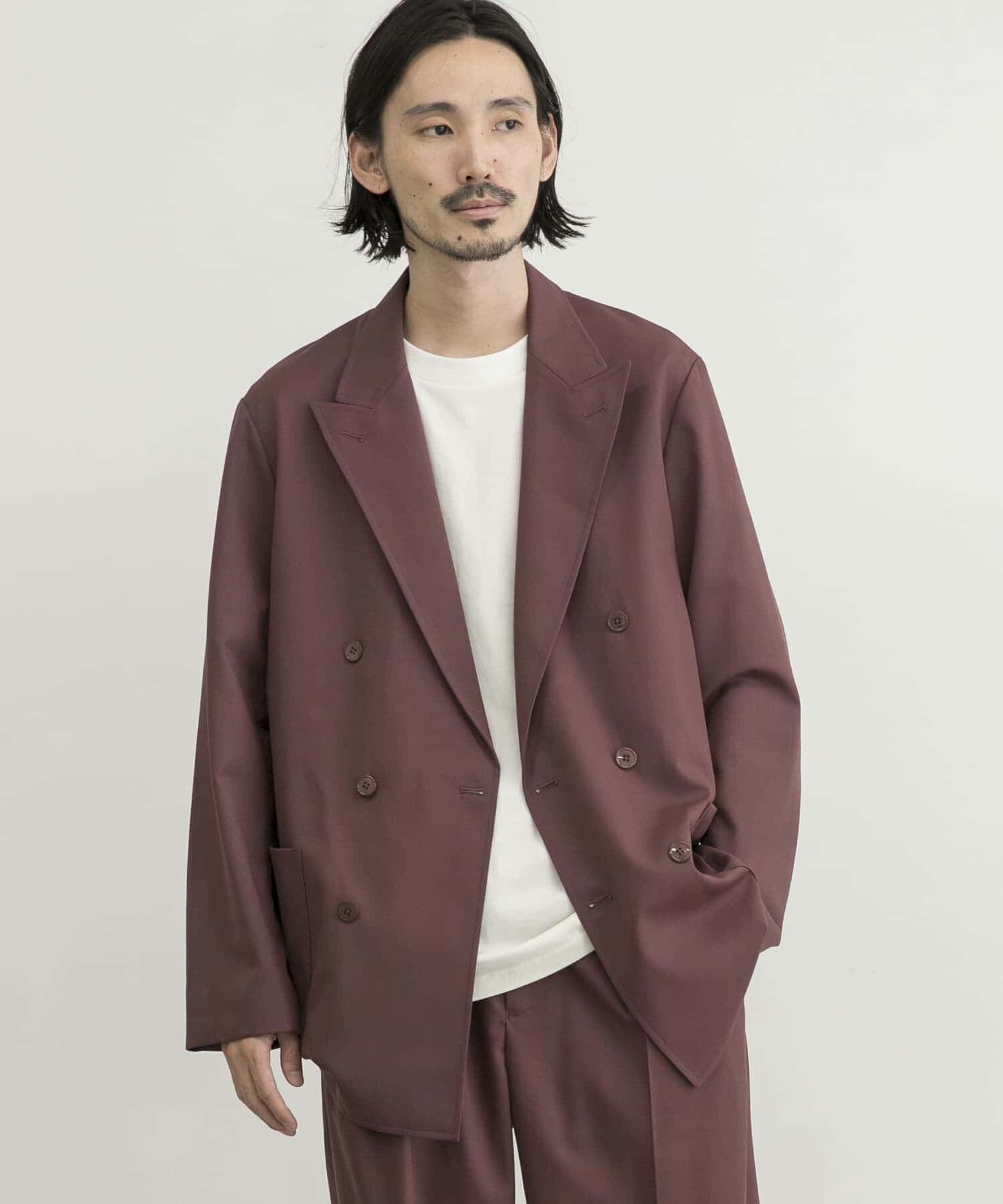 URBAN RESEARCH「WASHABLEウールダブルジャケット」|その他|バーガンディー