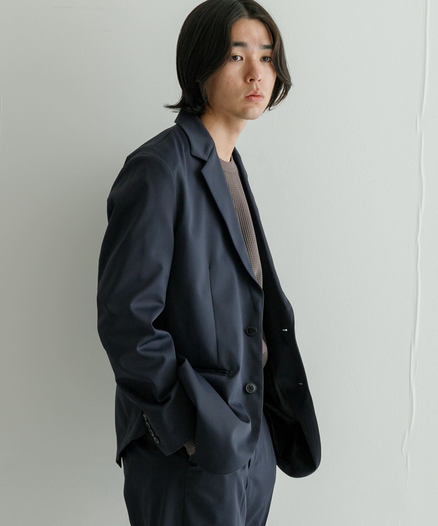 URBAN RESEARCH「RE:NAPES サテンジャケット」|その他|ネイビー