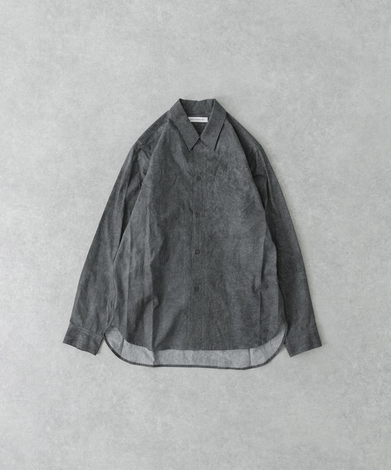 URBAN RESEARCH「『セットアップ対応』MADARA MIST COTTON SHIRTS」|シャツ・ブラウス|チャコールグレー