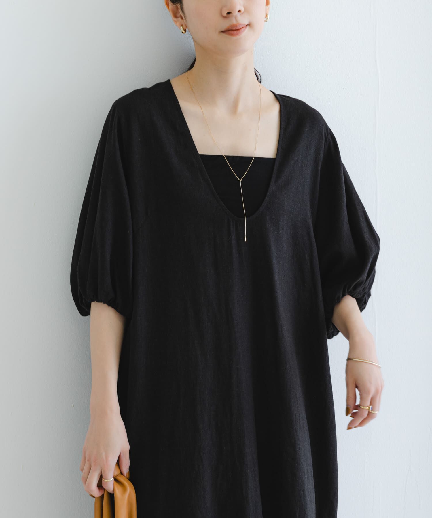 URBAN RESEARCH「リネンレーヨンUネックワンピース」|ワンピース|