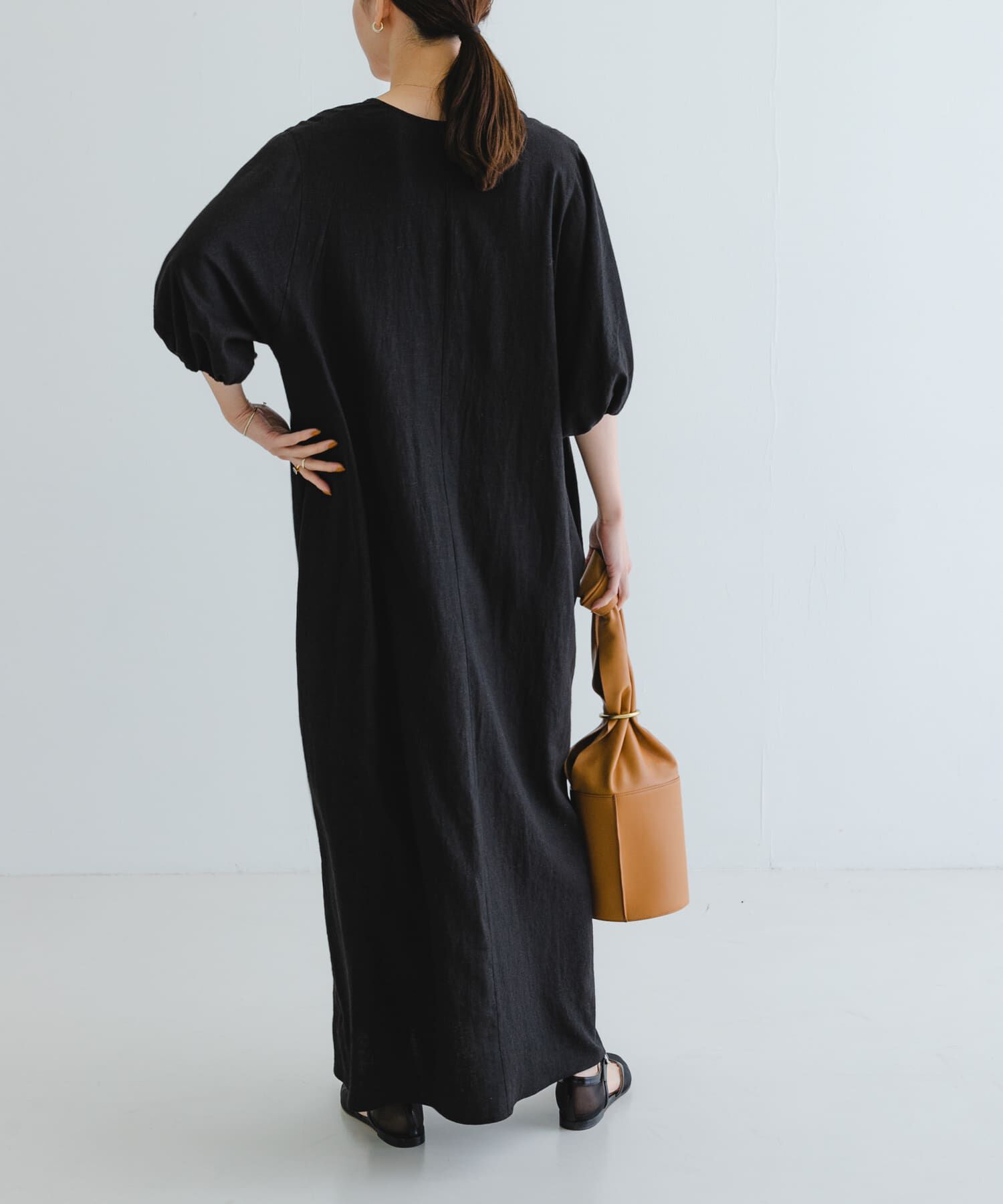 URBAN RESEARCH「リネンレーヨンUネックワンピース」|ワンピース|