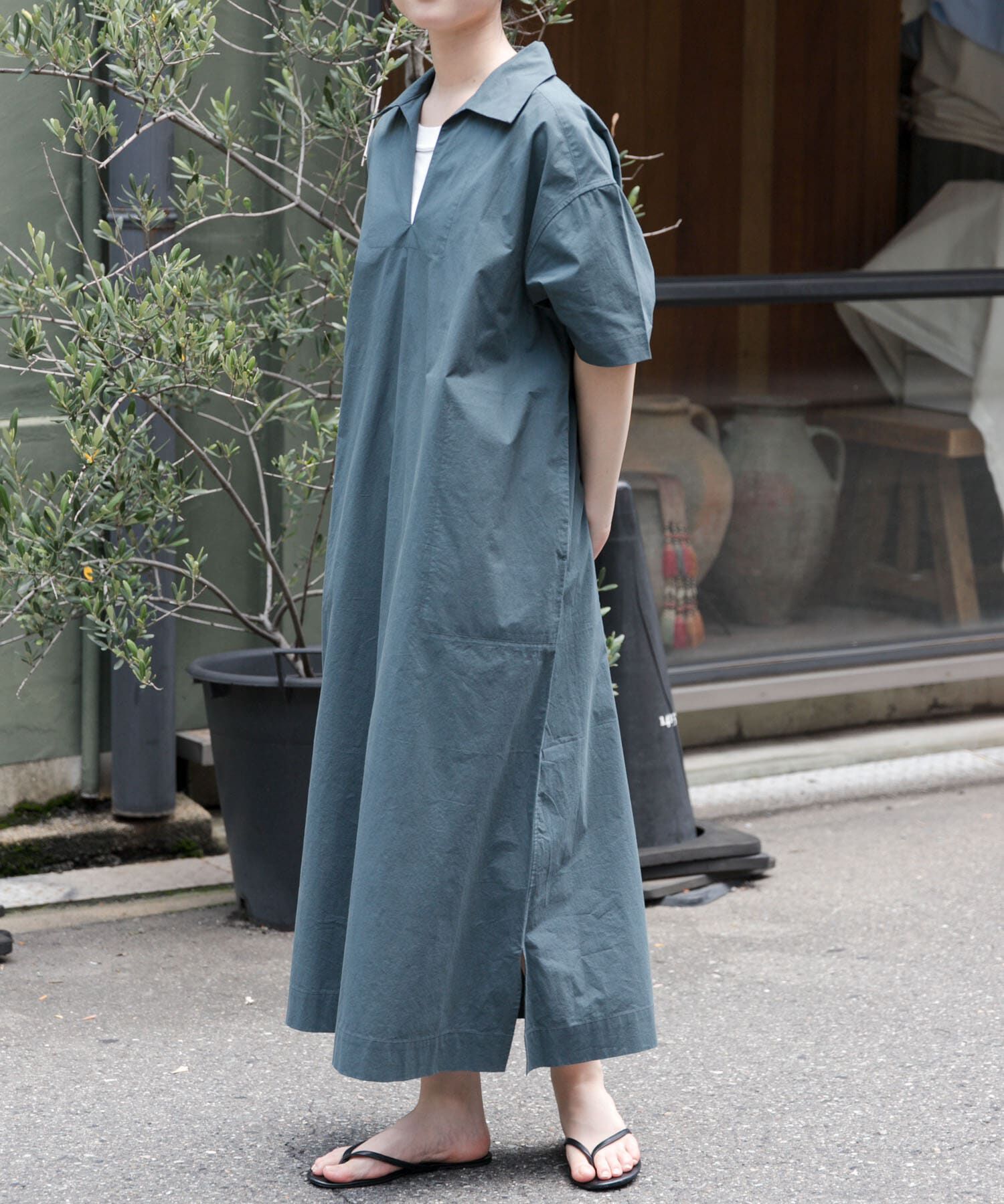 URBAN RESEARCH DOORS「FORK&SPOON　スキッパーワンピース」|ワンピース|