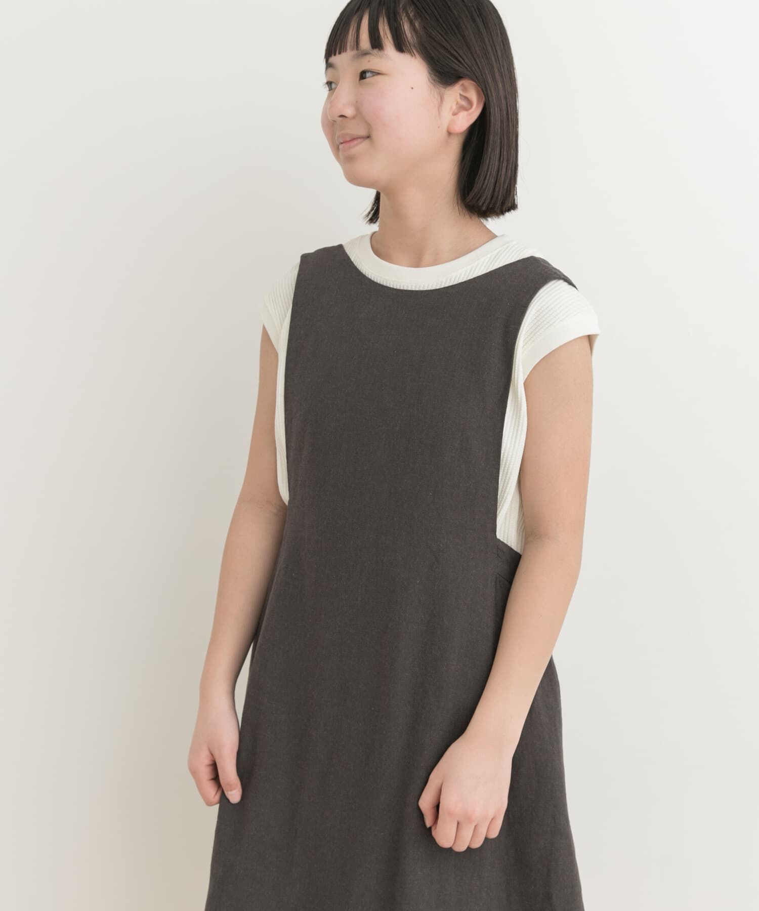 URBAN RESEARCH DOORS「『親子リンク』リネンレーヨンジャンパースカート(KIDS)」|ワンピース|