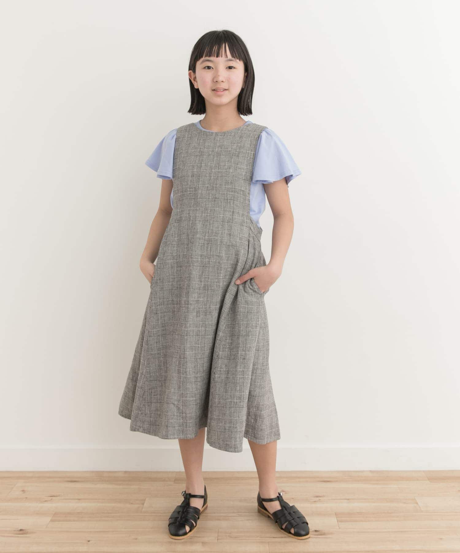 URBAN RESEARCH DOORS「『親子リンク』リネンレーヨンジャンパースカート(KIDS)」|ワンピース|