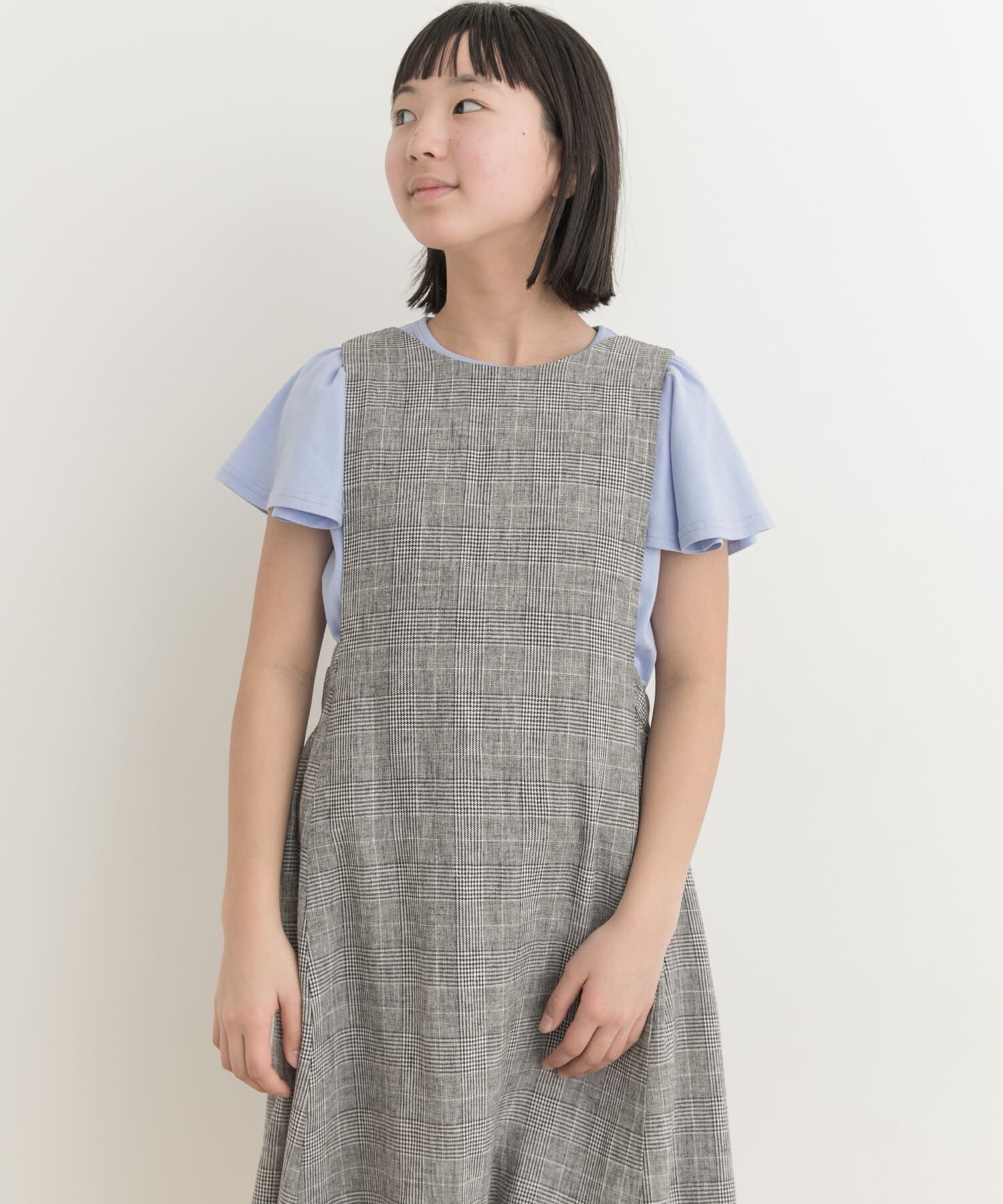 URBAN RESEARCH DOORS「『親子リンク』リネンレーヨンジャンパースカート(KIDS)」|ワンピース|