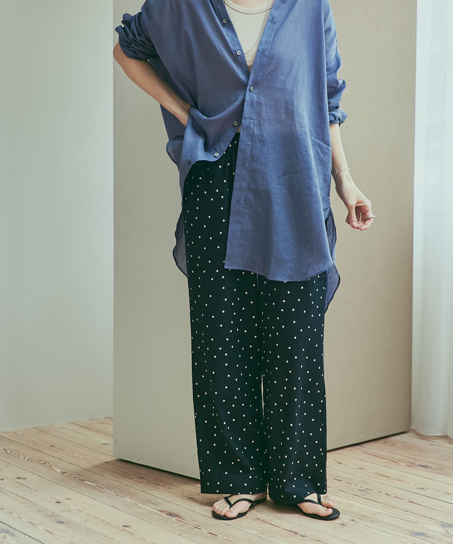 URBAN RESEARCH DOORS「リネンレーヨンドットイージーパンツ」|その他|