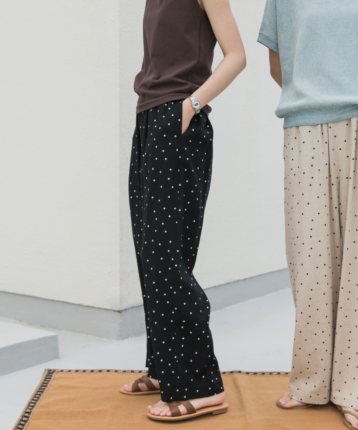 URBAN RESEARCH DOORS「リネンレーヨンドットイージーパンツ」|その他|