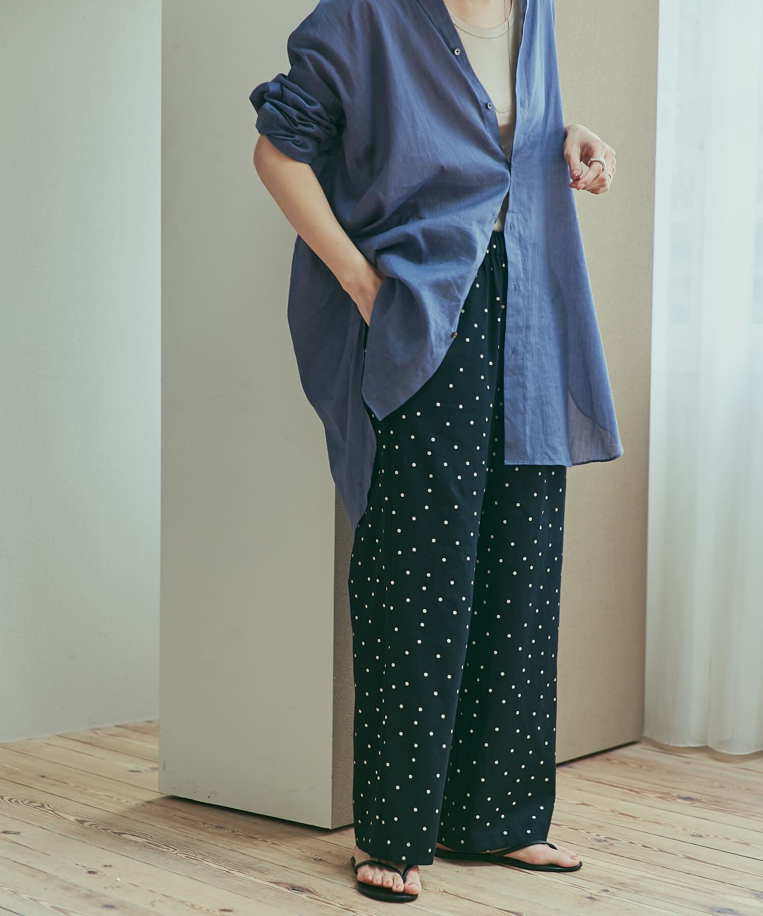 URBAN RESEARCH DOORS「リネンレーヨンドットイージーパンツ」|その他|