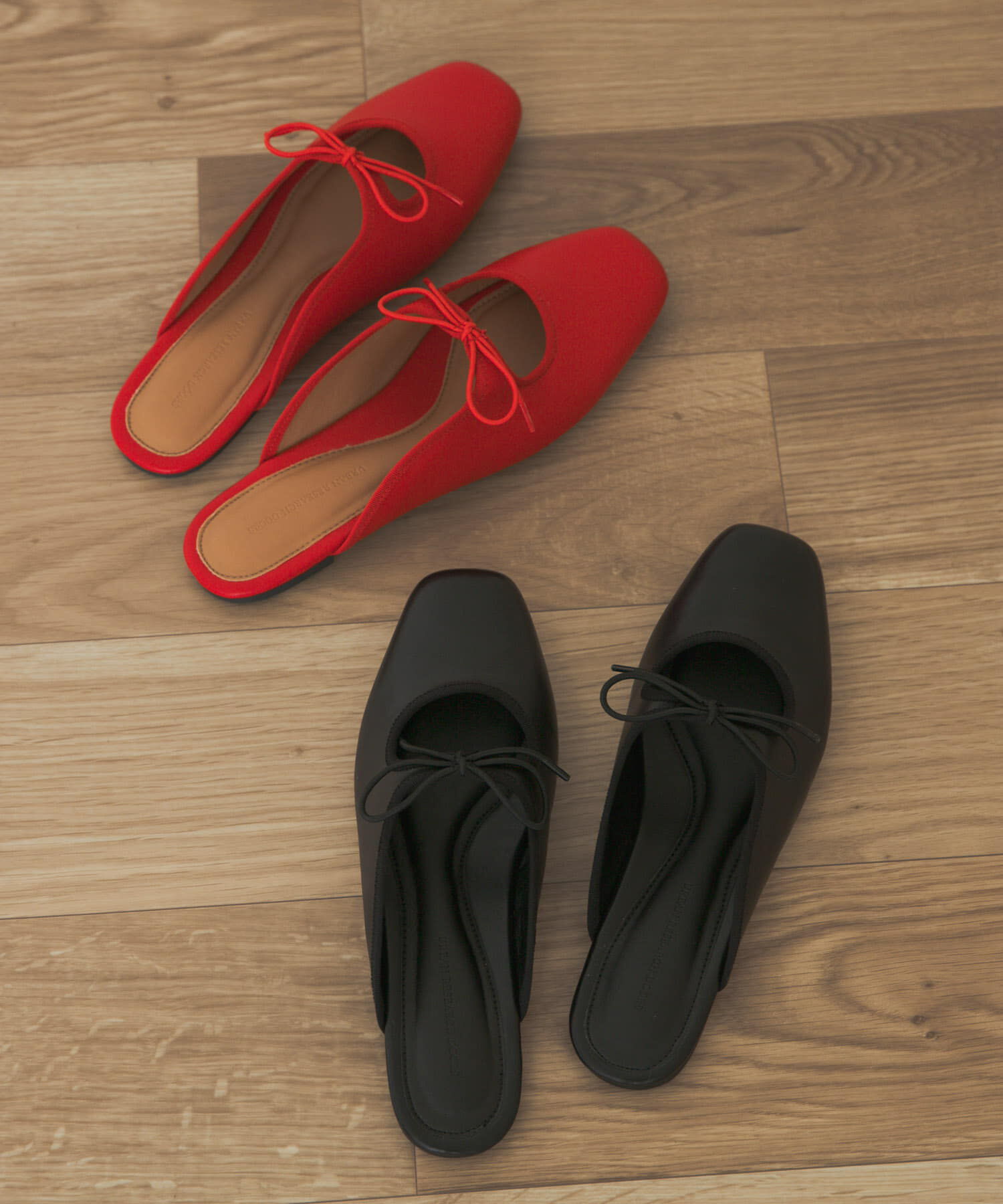 URBAN RESEARCH DOORS「スクエアトゥリボンミュール」|サンダル|