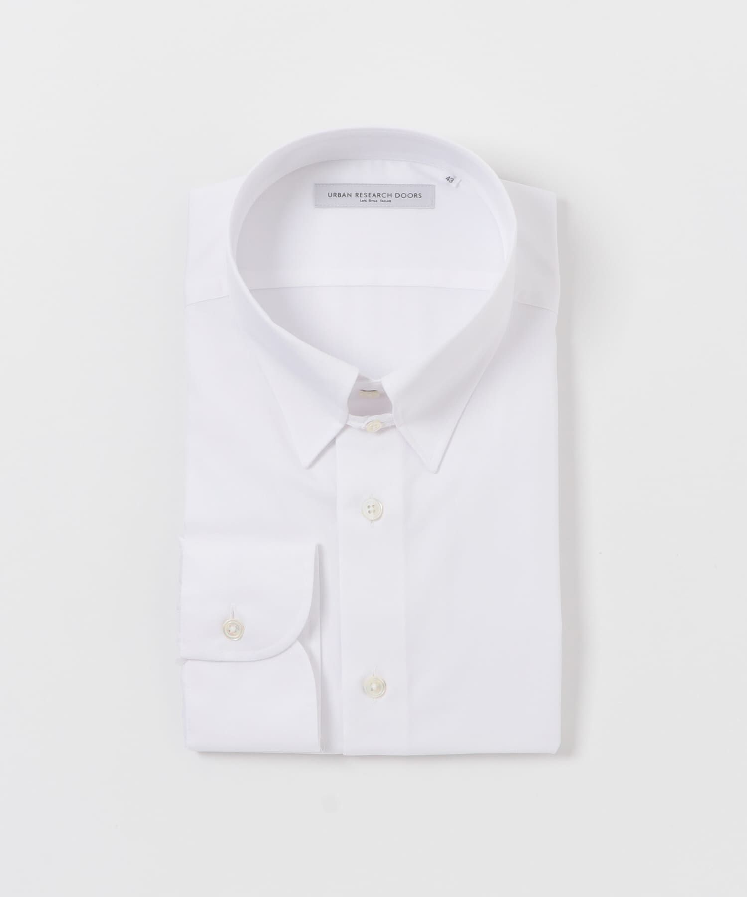 URBAN RESEARCH DOORS「『イージーケア』LIFE STYLE TAILOR　タブカラーブロードシャツ」|シャツ・ブラウス|ホワイト