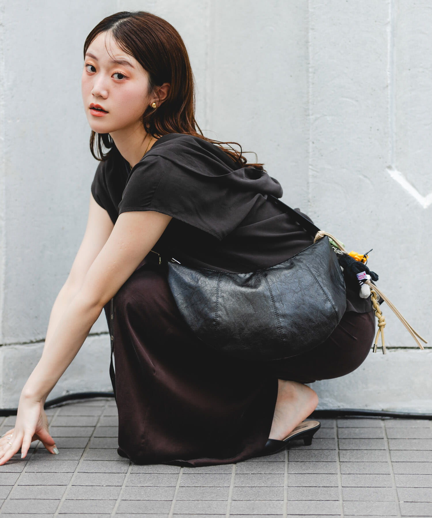 RODE SKO「『WEB限定』クロワッサンショルダーバッグ」|ショルダー・メッセンジャー|ブラック