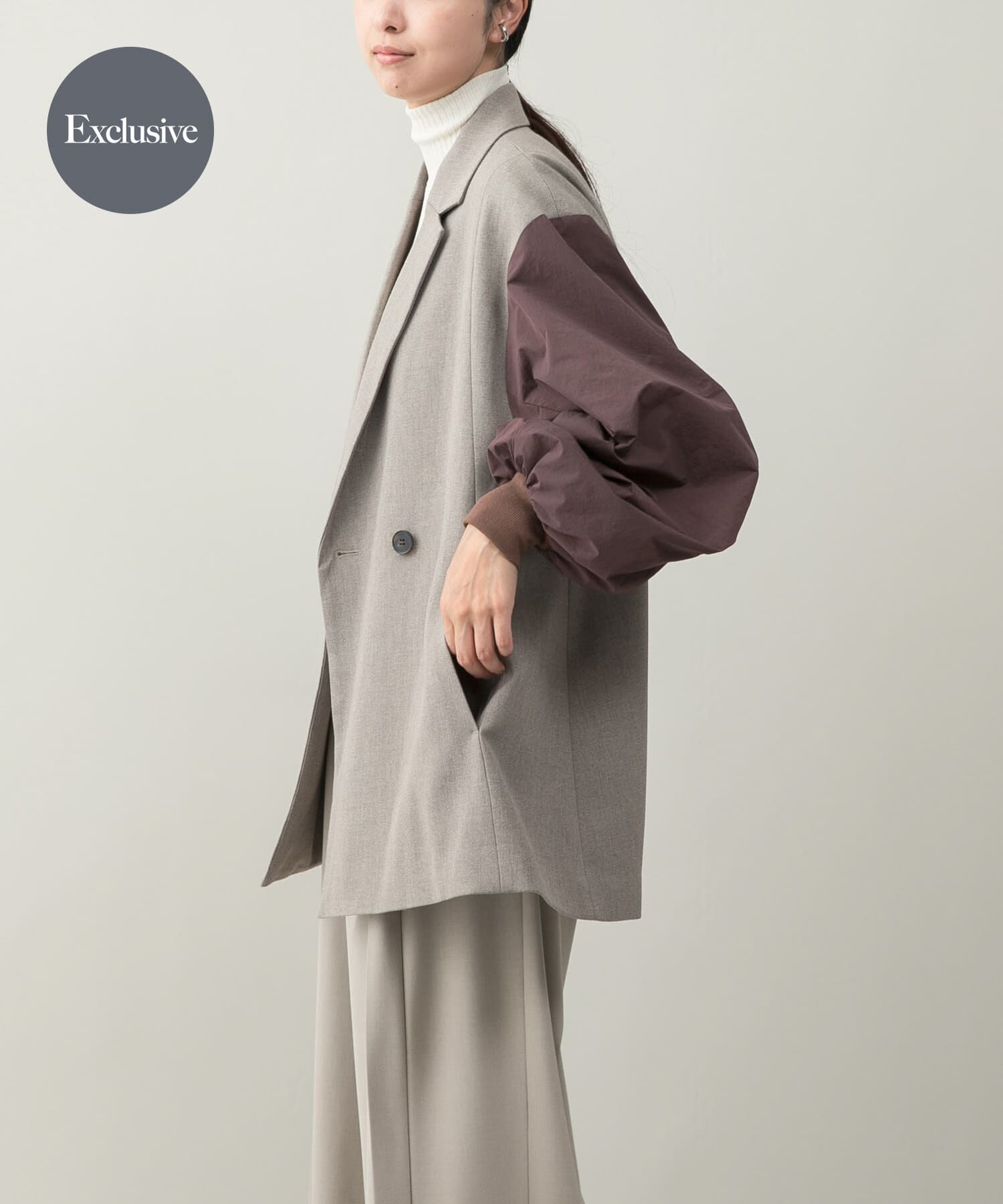 URBAN RESEARCH ROSSO「『別注』CHIGNON&times;ROSSO　袖ドッキングフォルムジャケット」|その他|ベージュ系その他