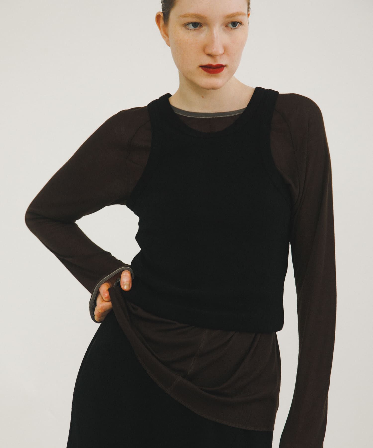 LAATO「piping velor sheer tee」|Tシャツ・カットソー|