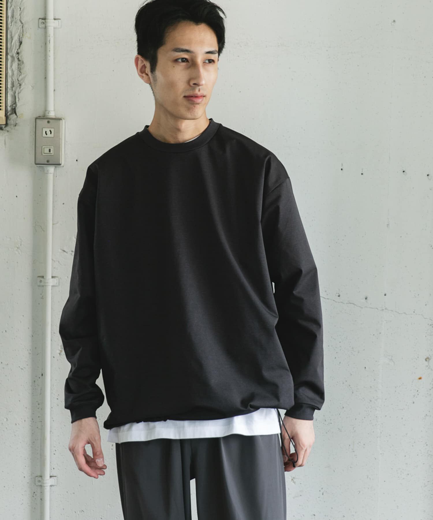 URBAN RESEARCH DOORS「URD Drawstring Long-Sleeve T-shirts」|Tシャツ・カットソー|