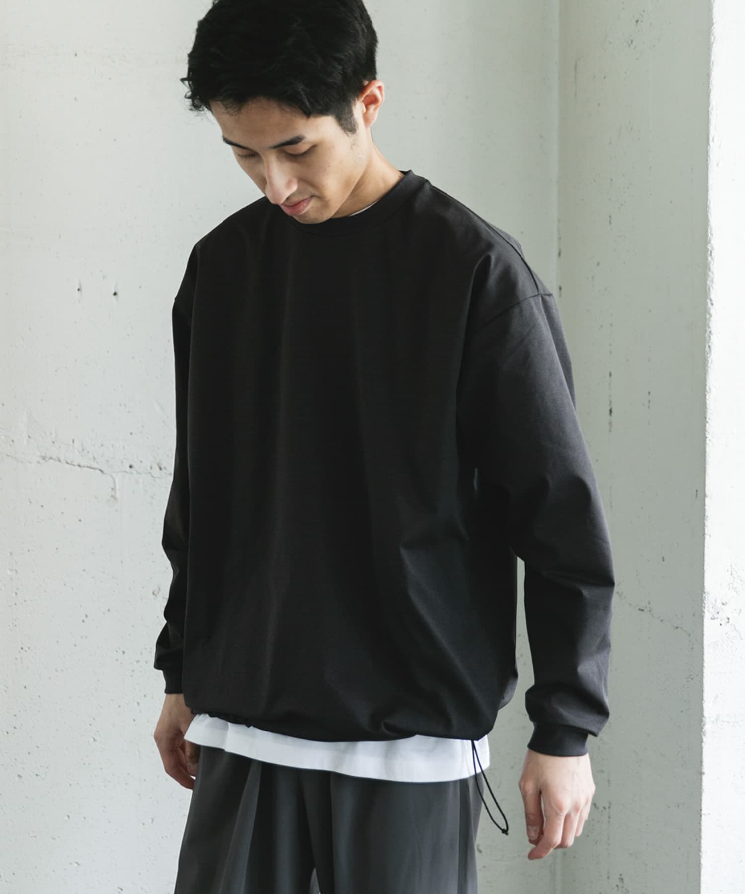 URBAN RESEARCH DOORS「URD Drawstring Long-Sleeve T-shirts」|Tシャツ・カットソー|