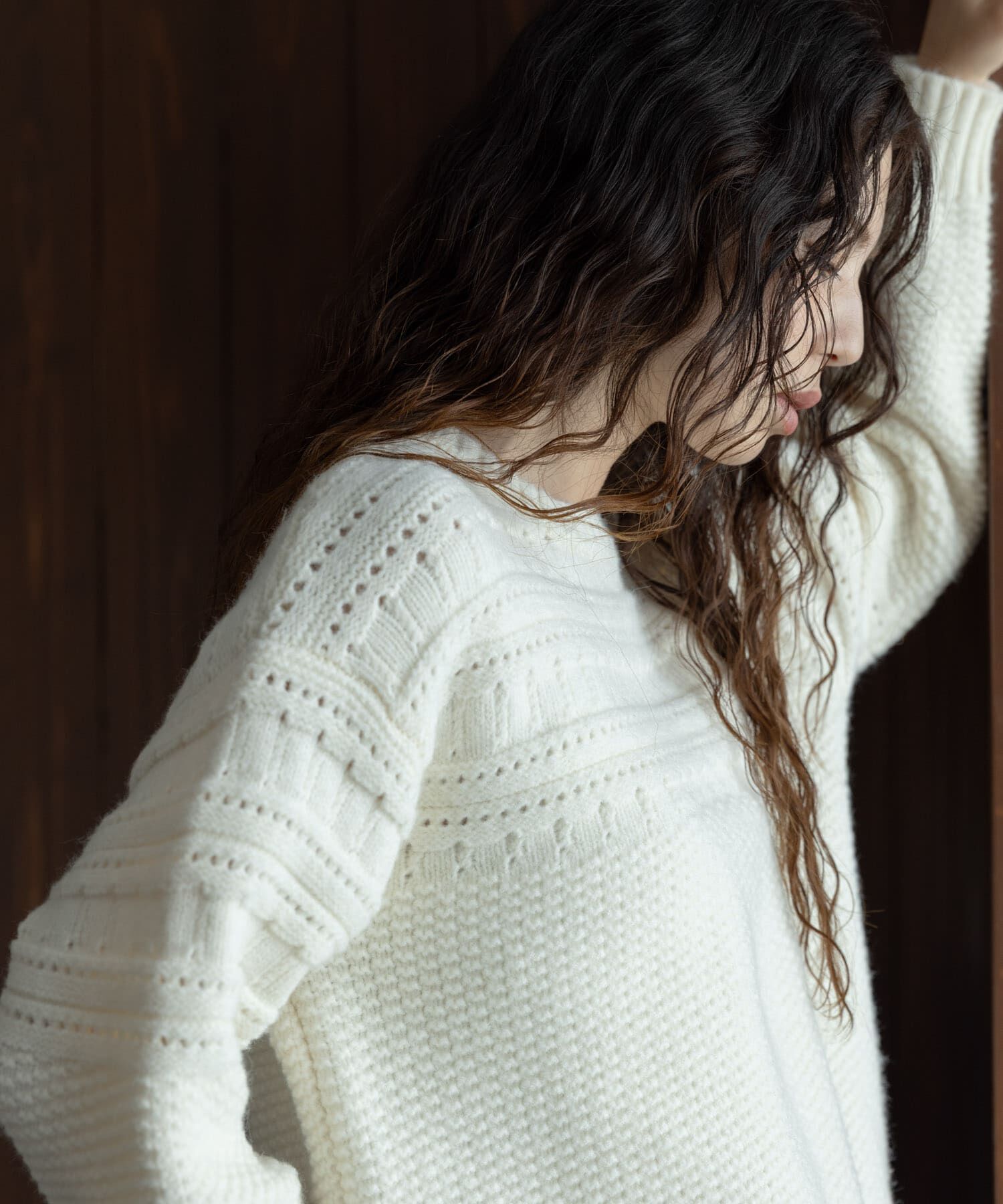 Sonny Label 「『WEB限定』アイレット切替ニットプルオーバー」|ニット・セーター|