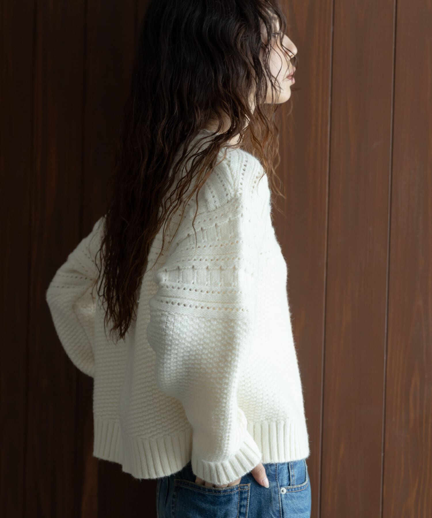 Sonny Label 「『WEB限定』アイレット切替ニットプルオーバー」|ニット・セーター|