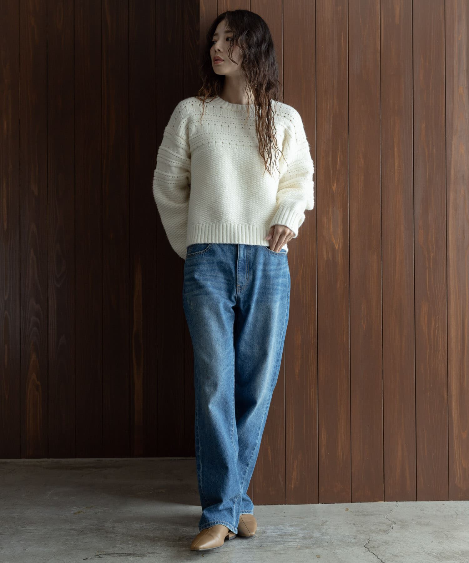 Sonny Label 「『WEB限定』アイレット切替ニットプルオーバー」|ニット・セーター|