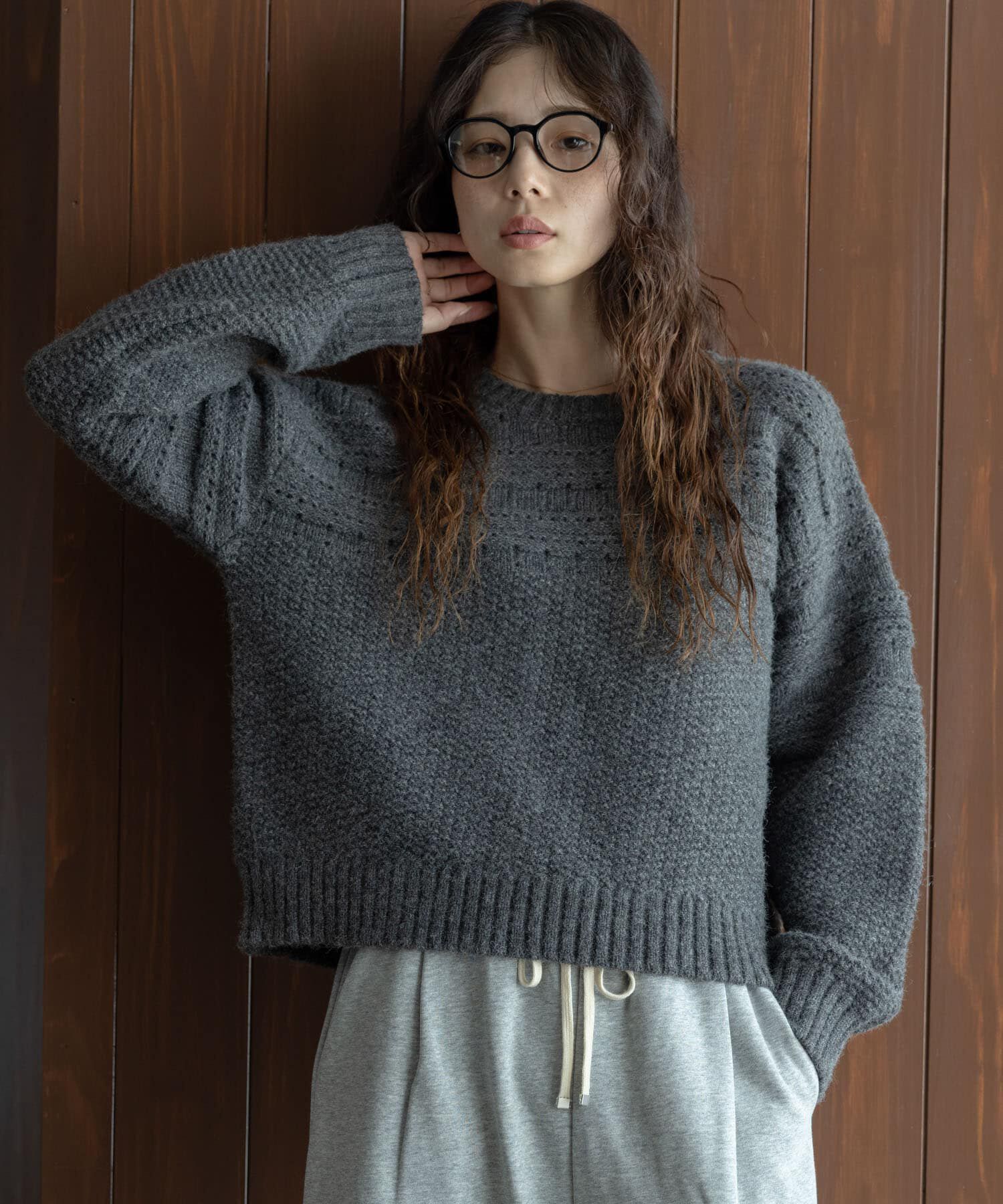 Sonny Label 「『WEB限定』アイレット切替ニットプルオーバー」|ニット・セーター|