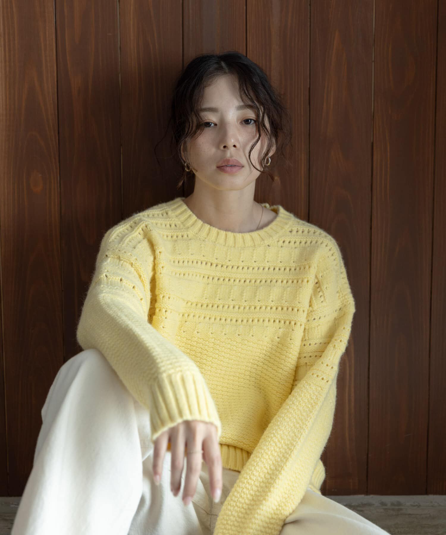 Sonny Label 「『WEB限定』アイレット切替ニットプルオーバー」|ニット・セーター|