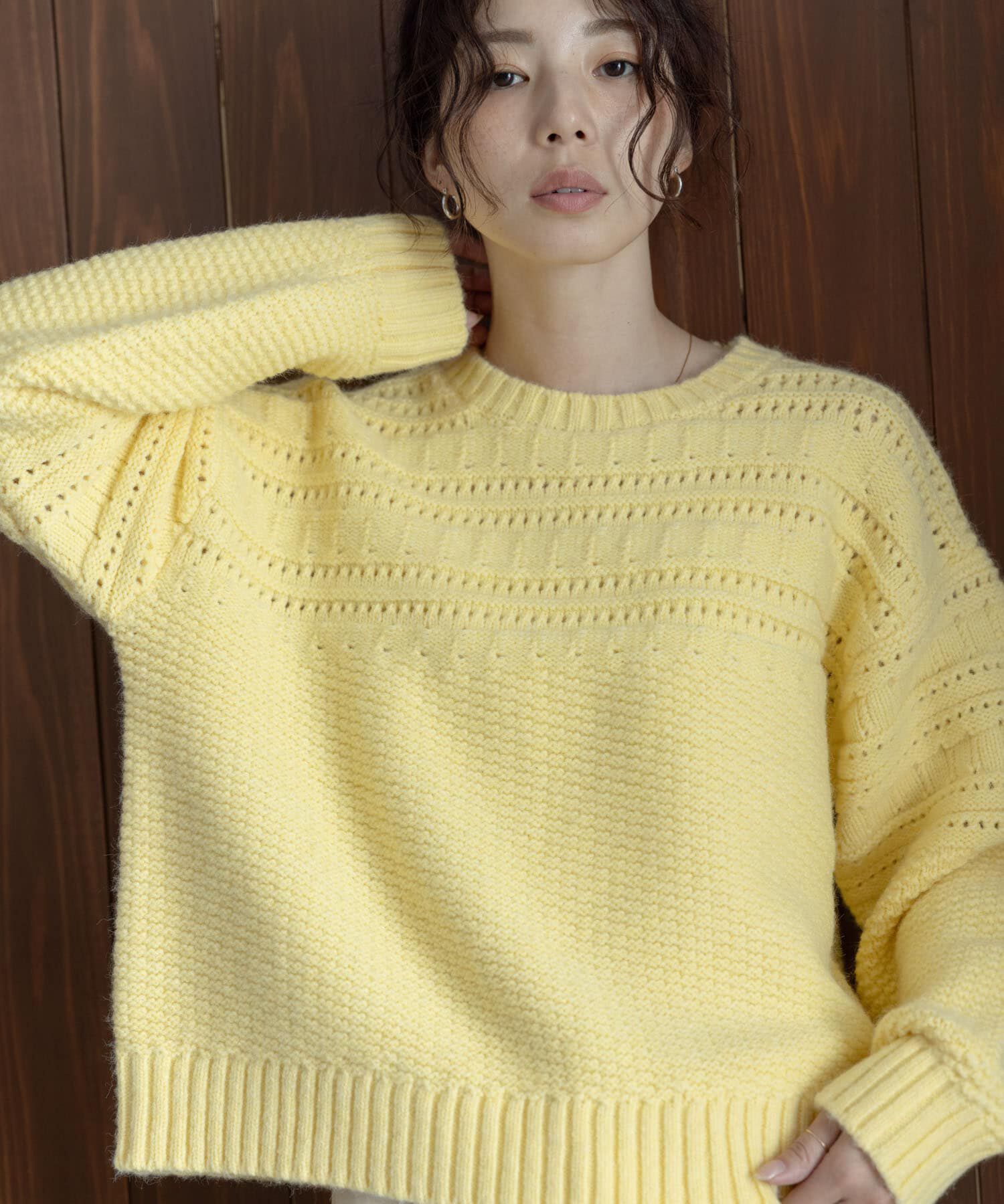 Sonny Label 「『WEB限定』アイレット切替ニットプルオーバー」|ニット・セーター|