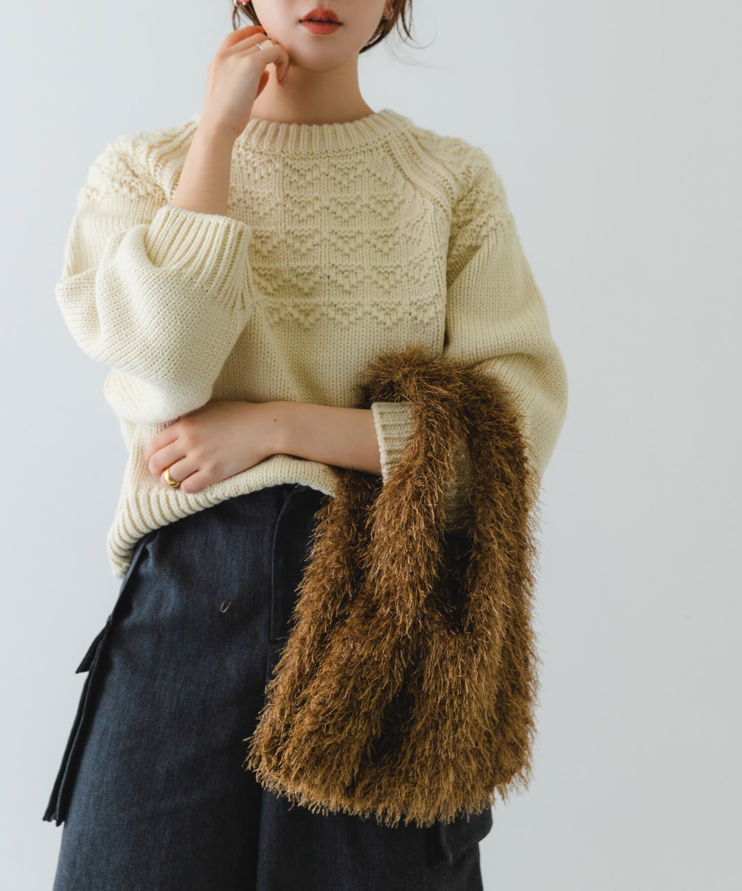 RODE SKO「ラメシャギーショッパー」|トートバッグ|