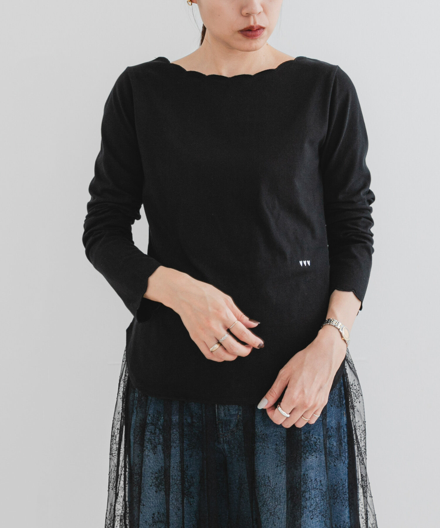 URBAN RESEARCH ROSSO「F by ROSSO　スカラッププルオーバー」|Tシャツ・カットソー|