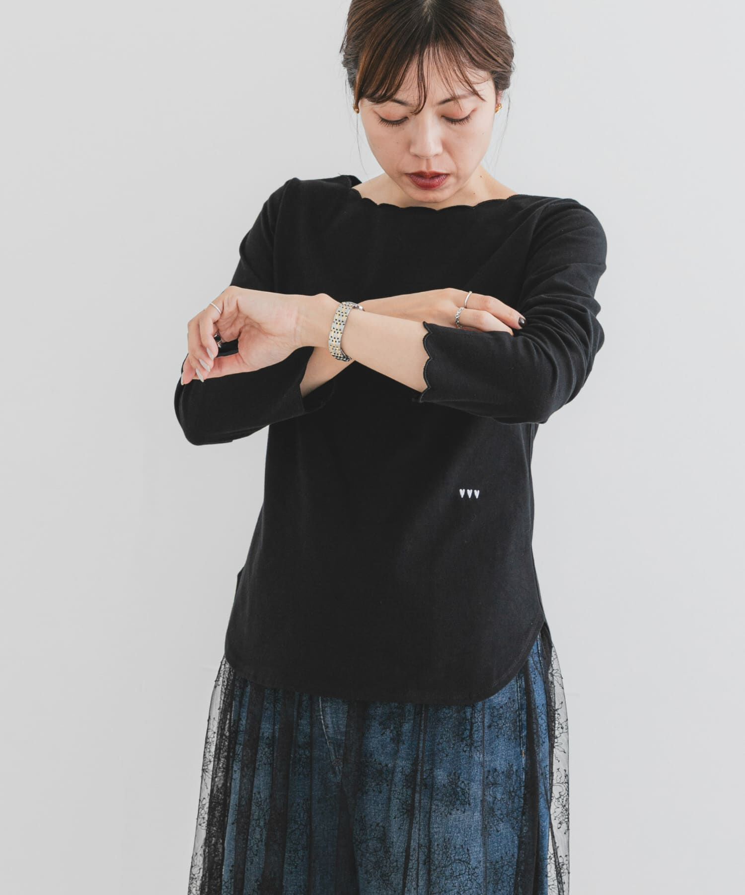 URBAN RESEARCH ROSSO「F by ROSSO　スカラッププルオーバー」|Tシャツ・カットソー|