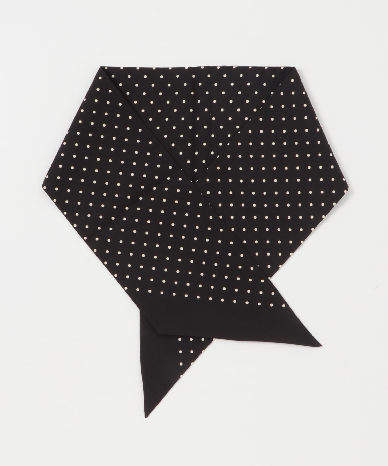 URBAN RESEARCH DOORS「LIFE STYLE TAILOR　コットンシルクドット柄ネッカチーフ」|ハンカチ|ブラック