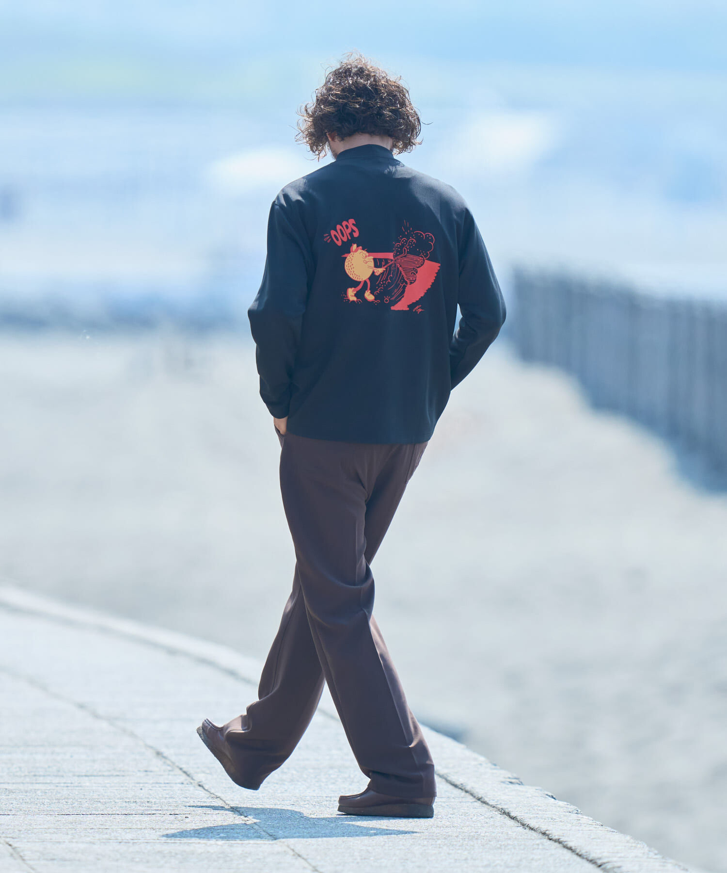 Sonny Label 「OOPS&times;RYUAMBE 　モックネックロングTシャツ」|Tシャツ・カットソー|