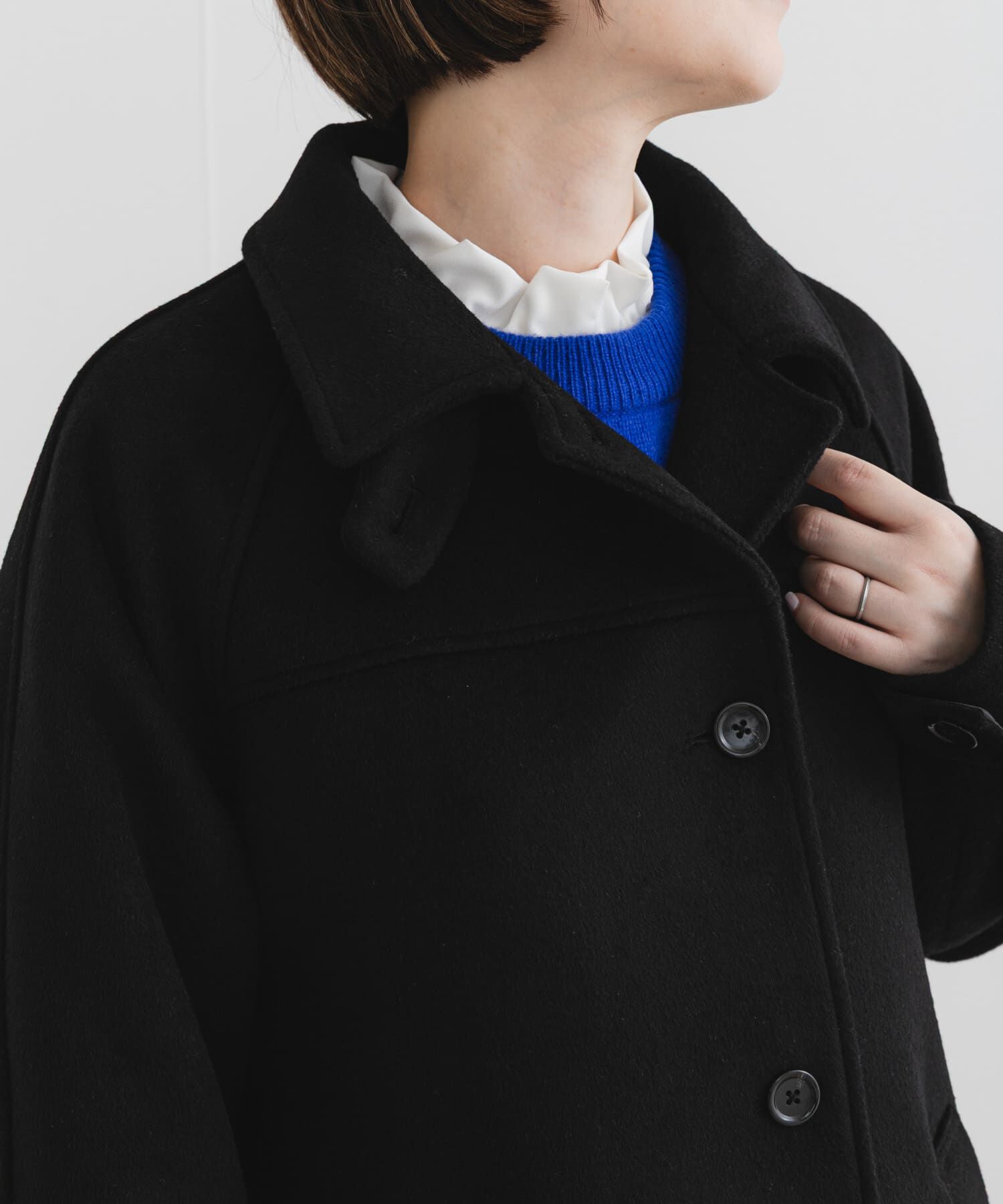 URBAN RESEARCH ROSSO「F by ROSSO　『UR TECH』ビーバーステンカラーロングコート」|ステンカラーコート|