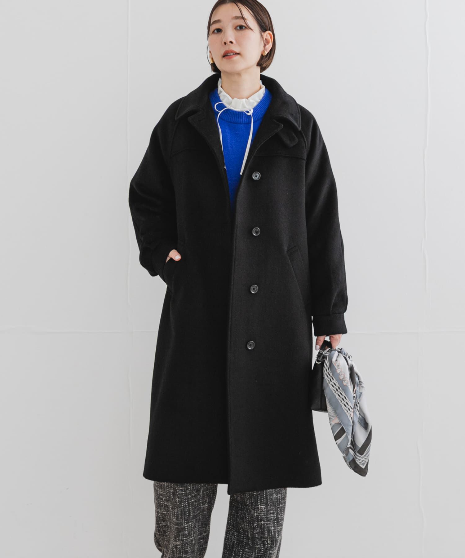 URBAN RESEARCH ROSSO「F by ROSSO　『UR TECH』ビーバーステンカラーロングコート」|ステンカラーコート|