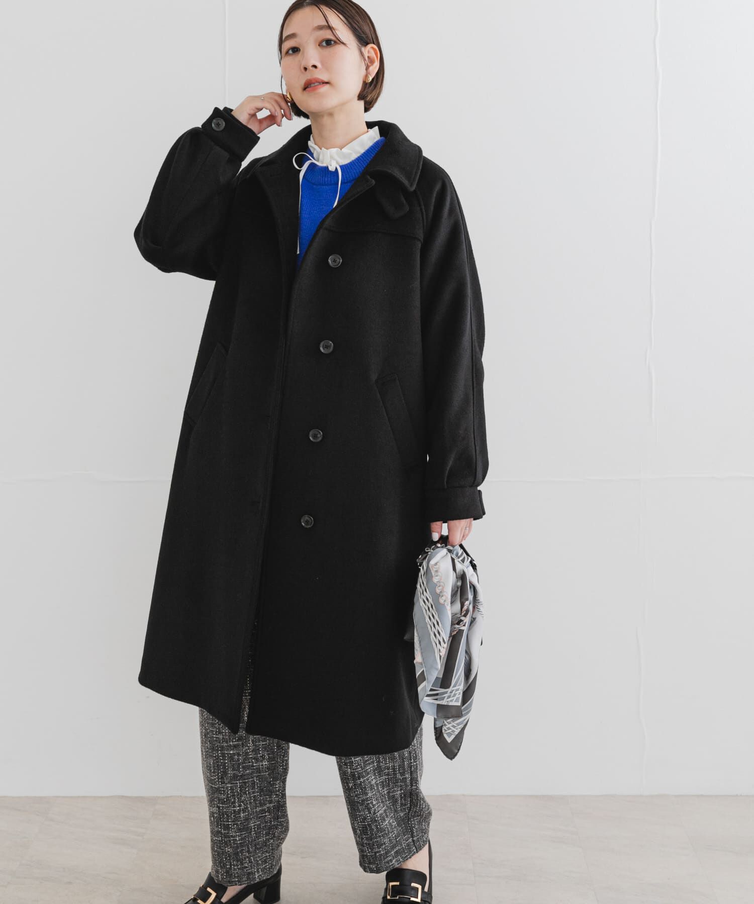 URBAN RESEARCH ROSSO「F by ROSSO　『UR TECH』ビーバーステンカラーロングコート」|ステンカラーコート|