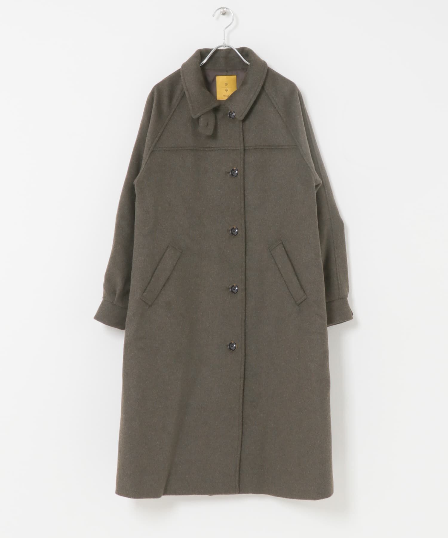 URBAN RESEARCH ROSSO「F by ROSSO　『UR TECH』ビーバーステンカラーロングコート」|ステンカラーコート|