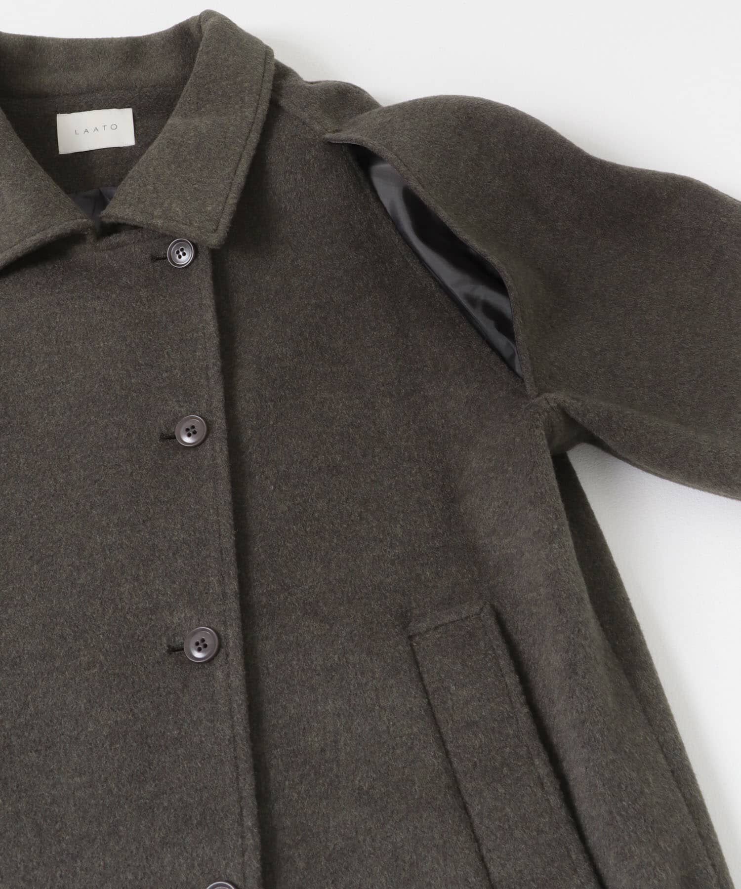 LAATO「balmacaan coat」|ステンカラーコート|