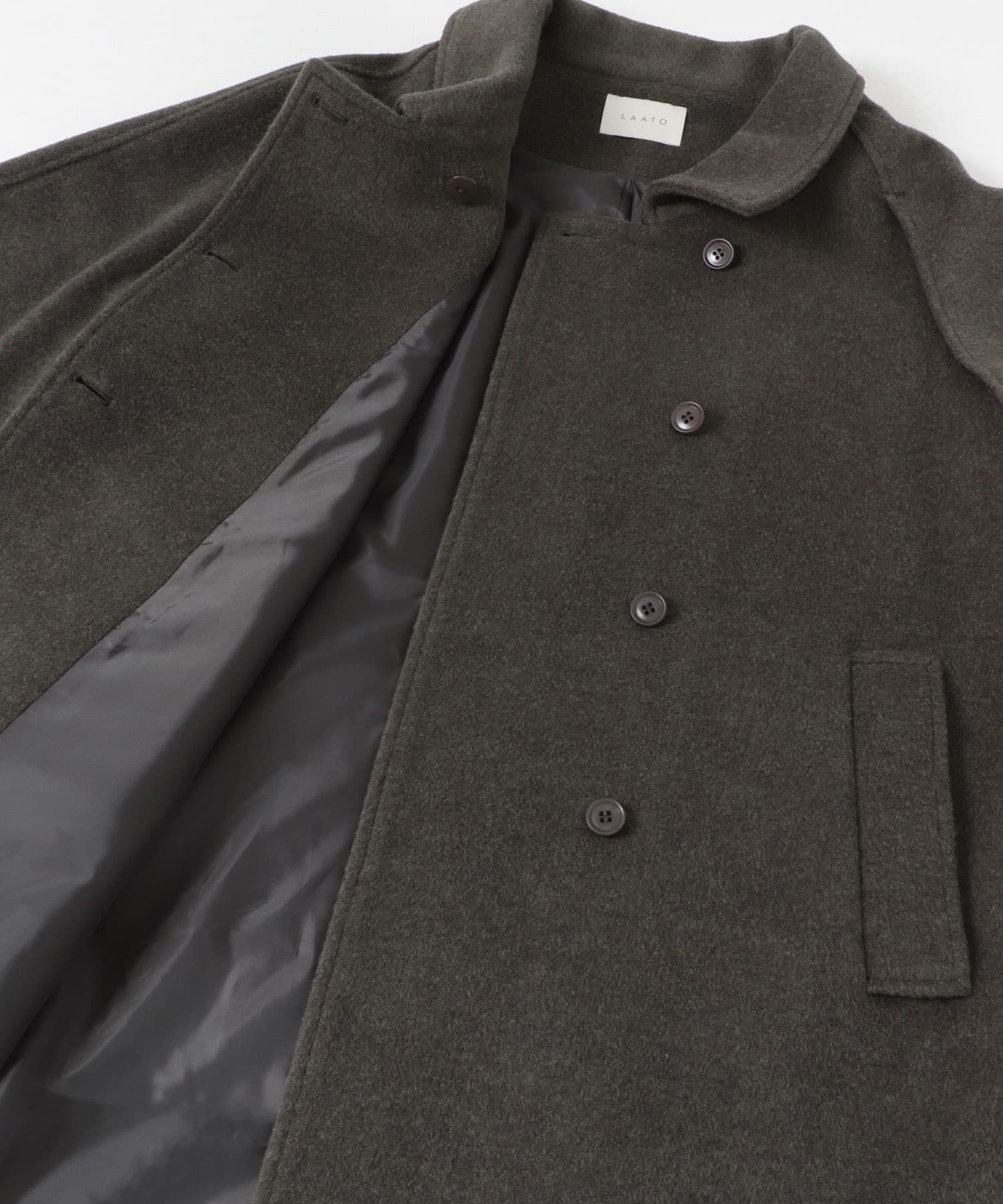 LAATO「balmacaan coat」|ステンカラーコート|