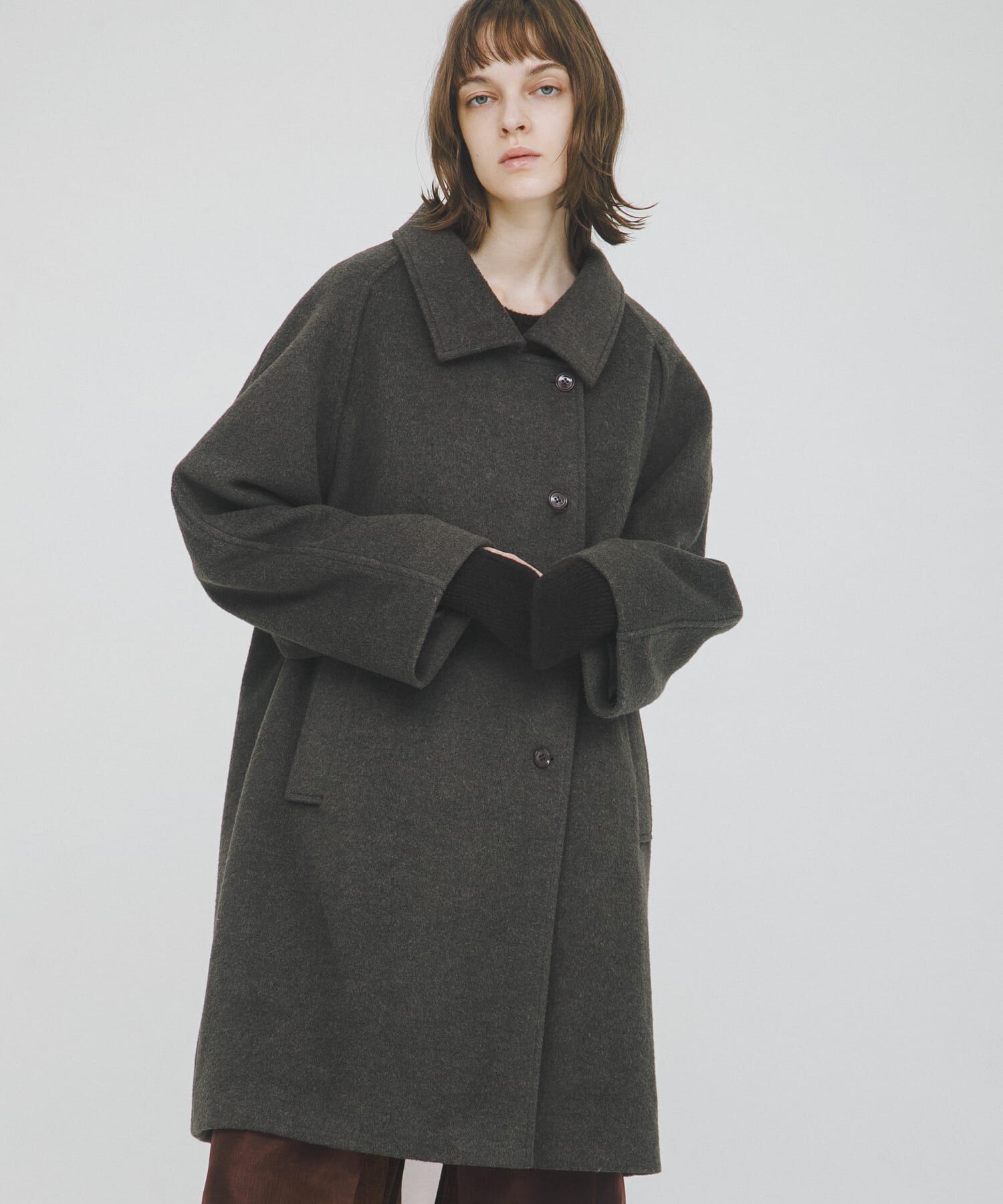LAATO「balmacaan coat」|ステンカラーコート|