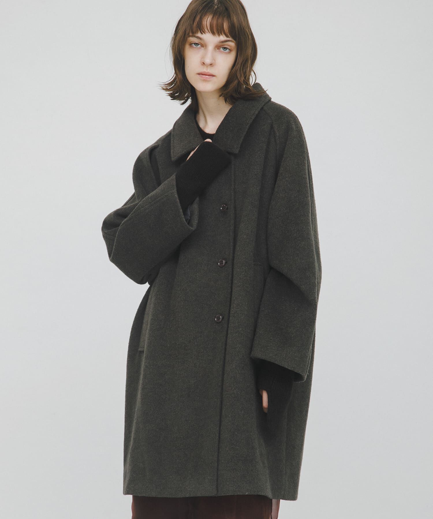 LAATO「balmacaan coat」|ステンカラーコート|