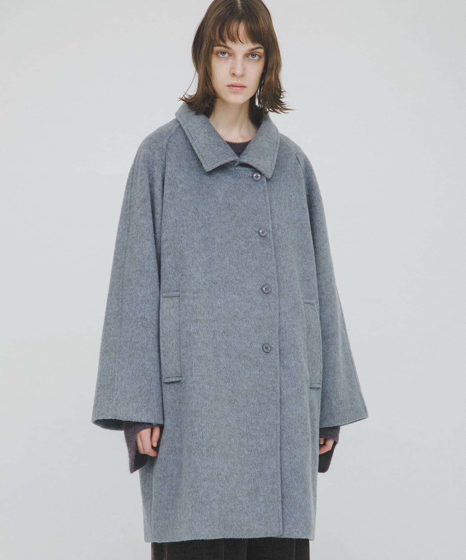 LAATO「balmacaan coat」|ステンカラーコート|