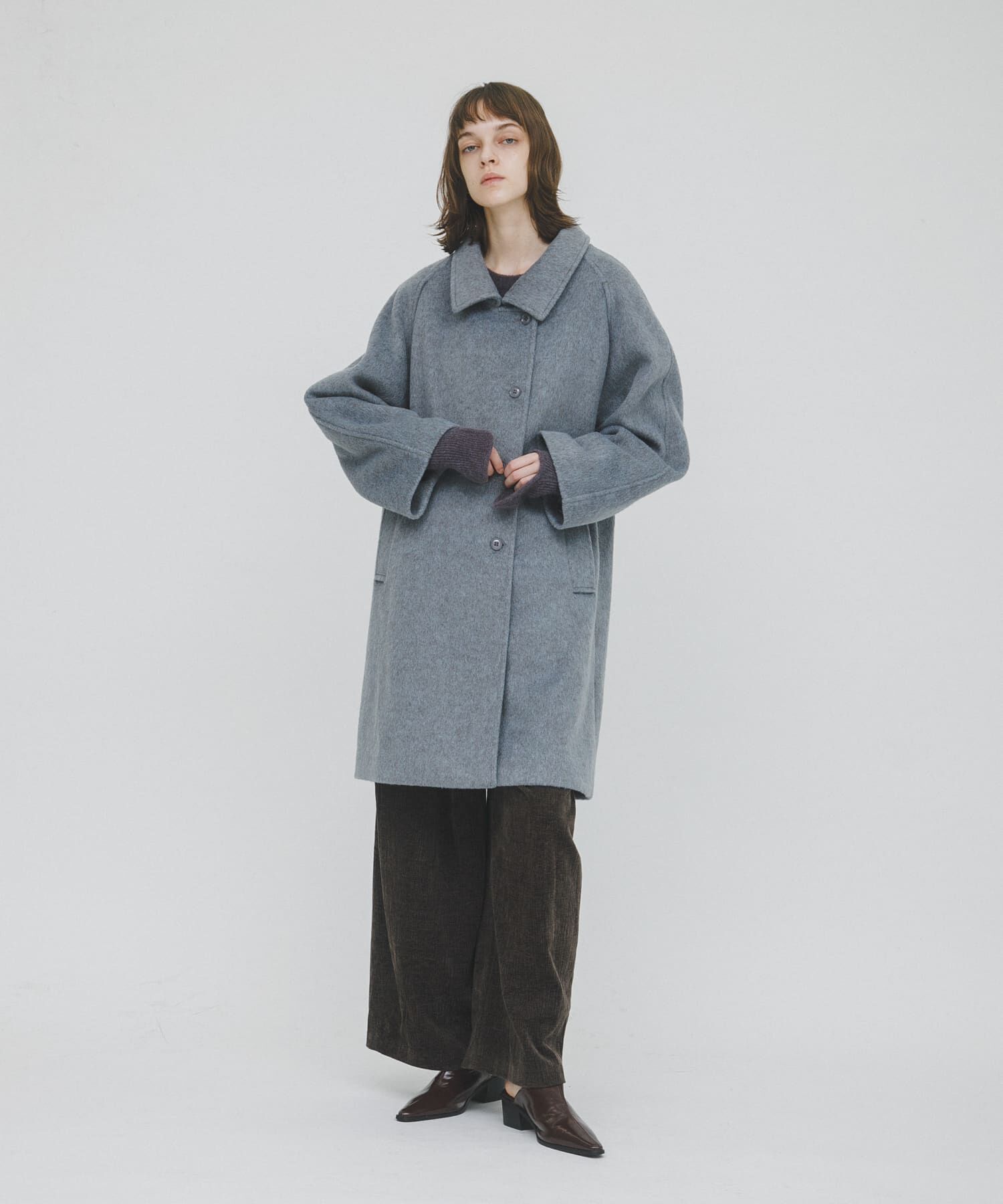 LAATO「balmacaan coat」|ステンカラーコート|