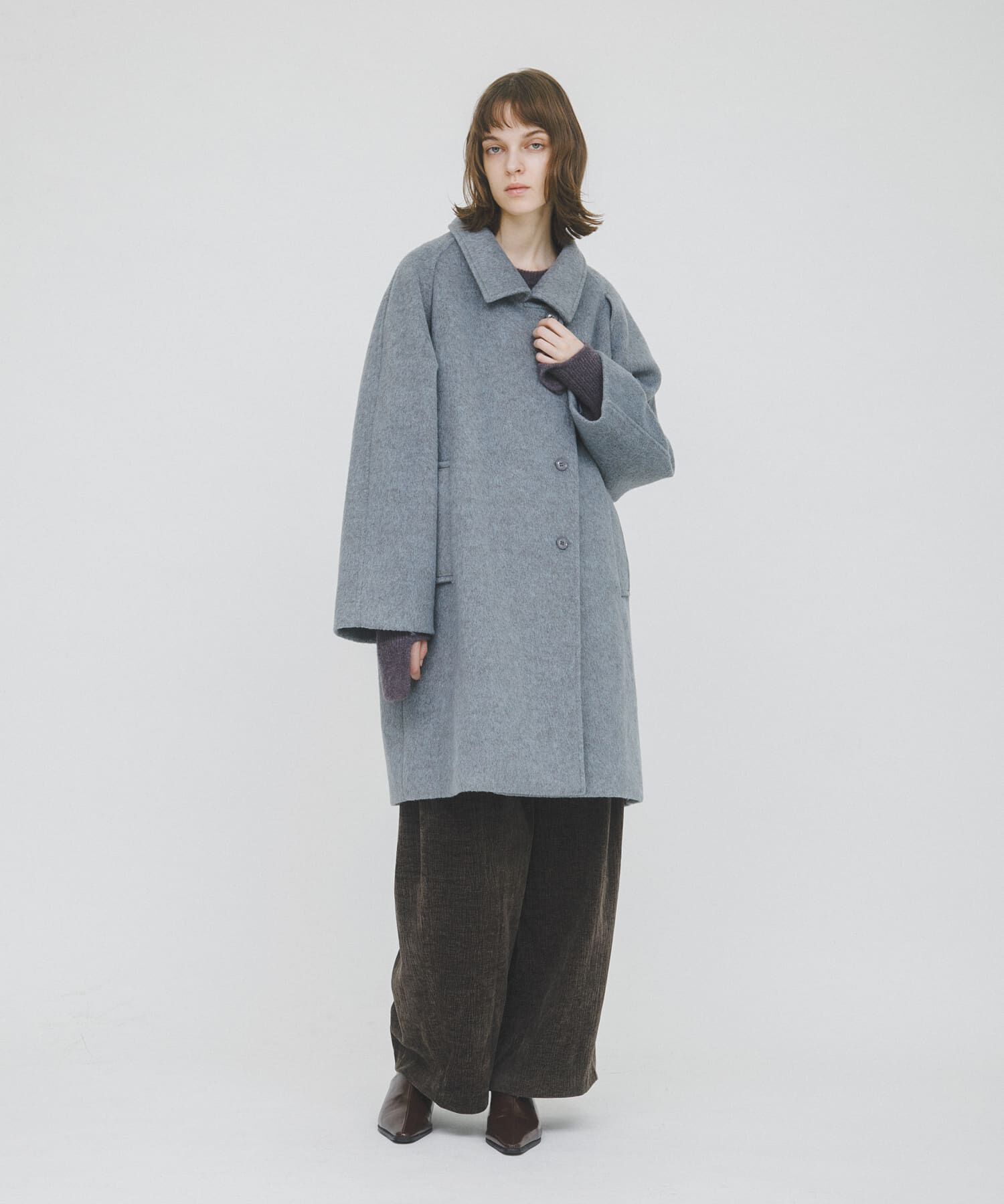 LAATO「balmacaan coat」|ステンカラーコート|